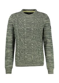 Lerros Herren Strickpullover, grün, casual, Gr. S, meliert, unifarben, Strick, Obermaterial: 60% Baumwolle, 40% Polyacryl, Pullover, meliert, mit