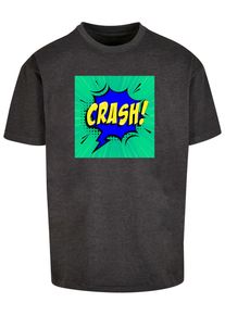 Merchcode Herren T-Shirt "Merchcode Herren CRASH Comic Oversized Tee", grau, casual, Gr. L, bedruckt, 100% Baumwolle, Shirts