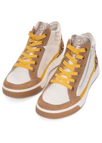 Ara Damen Sneakerboots "ROM", Gr. 3,5, beige, Glattleder, Veloursleder, sportlich, Schuhe, Schnürboots, Retro Sneaker, Higt Top Sneaker in G-Weite