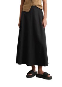 Marc O'Polo MARC O'POLO Damen Webrock "mit seitlichem Reißverschluss", schwarz, casual, Gr. 42, unifarben, Obermaterial: 100% Leinen; Futter: 100% Nicht