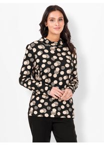 Lady Damen Rollkragenshirt "Shirt", braun, Gr. 36, gemustert, mehrfarbig, gepunktet, bedruckt, 95% Viskose, 5% Elasthan, Shirts