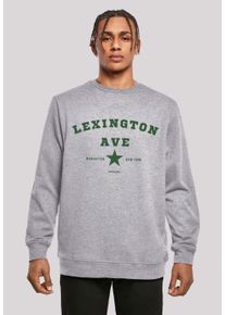 F4NT4STIC Herren Kapuzenpullover "Lexington Ave CREW", grau, casual, Gr. L, Obermaterial: 50% Baumwolle, 50% Polyester, Pullover, Print