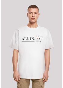 F4NT4STIC Herren T-Shirt "Poker All In Karten", weiß, casual, Gr. XS, Obermaterial: 100% Baumwolle, Shirts, Print