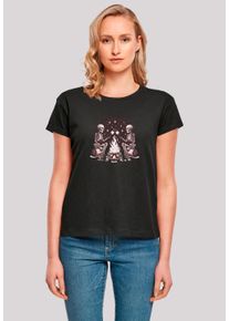 F4NT4STIC Damen T-Shirt "Skelette Lagerfeuer Marshmallow", schwarz, casual, Gr. XL, Obermaterial: 100% Baumwolle, Shirts, Premium Qualität