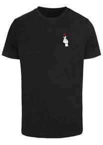 MisterTee Herren T-Shirt "MisterTee Herren Love Sign Tee 2.0", schwarz, casual, Gr. S, unifarben, 100% Baumwolle, Shirts