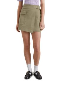 Marc O'Polo Damen Webrock "aus Cotton Stretch Twill", grün, Gr. XS, MARC O'POLO DENIM, unifarben, Obermaterial: 98% Baumwolle, 2% Elasthan; Futter: 100%