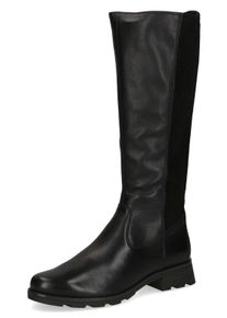 Caprice Damen Stiefel, Gr. 37,5, schwarz, Leder, Textil, klassisch, Schuhe, mit Profilsohle