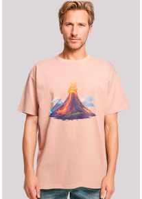 F4NT4STIC Herren T-Shirt "Vulkanausbruch", gelb, casual, Gr. XXL, Obermaterial: 100% Baumwolle, Shirts, Premium Qualität