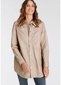 Mauritius Damen Lederjacke "GWMilaja", beige, modisch, Gr. XL, unifarben, Obermaterial: 100% Schafsleder. Futter: 100% Polyester, Jacken, mit