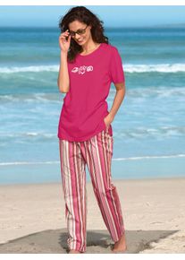 Casual Looks Damen Kurzarmshirt "Shirt", lila, Gr. 54, unifarben, bedruckt, gemustert, 100% Baumwolle, Shirts