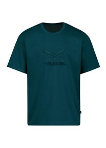 TRIGEMA Damen T-Shirt "TRIGEMA Heavy Oversized T-Shirt mit 3D-Motiv", blau, casual, Gr. XL, 100% Baumwolle, Shirts