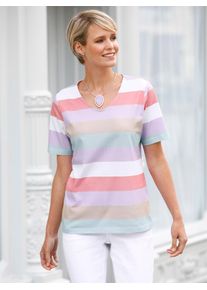 Classic Basics Damen T-Shirt "Shirt", bunt, Gr. 36, gemustert, gestreift, mehrfarbig, 100% Baumwolle, Shirts