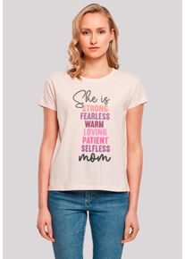 F4NT4STIC Damen T-Shirt "Mothers Day Strong & Fearless Mom Inspirational Quote", pink, casual, Gr. XS, Obermaterial: 100% Baumwolle, Shirts, Premium