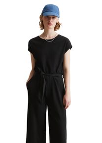Marc O'Polo Damen Overall "aus Ripp-Jersey", schwarz, Gr. L, MARC O'POLO DENIM, unifarben, Obermaterial: 96% Baumwolle, 4% Elasthan, Overalls