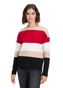 BETTY & CO BETTY & CO Damen Strickpullover "Betty & Co Strickpullover mit Streifen", rot, casual, Gr. 38, Strick, Obermaterial: 50% Viskose, 30% Polyester, 20%