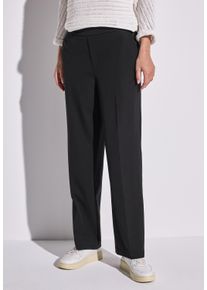 Cecil Damen Stoffhose, schwarz, casual, Gr. 36, unifarben, Stoff, 88% Polyester, 12% Elasthan, Hosen, im Loose Fit