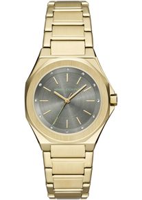Armani Exchange Damen Quarzuhr, gold, Armbanduhren, Armbanduhr, Damenuhr, Edelstahlarmband, analog, Glassteine