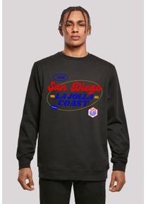 F4NT4STIC Herren Kapuzenpullover "San Diego CREW", schwarz, casual, Gr. M, Obermaterial: 50% Baumwolle, 50% Polyester, Pullover, Print