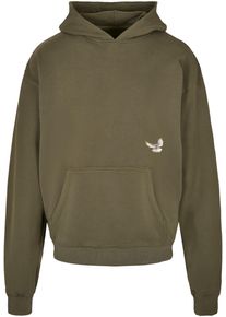 Herren Hoodie "Upscale by Mister Tee Unisex K-Dot Heavy Oversize Hoody", grün, Gr. XXL, UPSCALE BY MISTER TEE, unifarben, 100% Baumwolle, Sweatshirts
