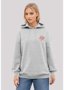 F4NT4STIC Damen Kapuzenpullover "Girls support Girls Stickerei", grau, casual, Gr. XS, Obermaterial: 80% Baumwolle, 20% Polyester, Pullover, Premium