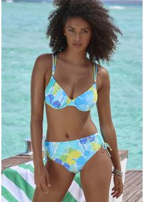 Sunseeker Damen Bügel-Bikini-Top "Butterfly", blau, Gr. 36, bedruckt, Microfaser, Polyamid, Bikini-Oberteile, mit Schmetterling-Design