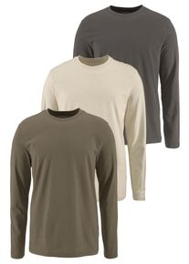 MAN'S WORLD MAN'S WORLD Herren Langarmshirt "neue Farbe ", grün, Basic, Gr. 40, unifarben, Single Jersey, Obermaterial: 100% Baumwolle, Shirts, Langarm,