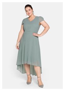 sheego Damen Abendkleid "Große Größen", grau, feminin, Gr. 56, unifarben, Obermaterial: 100% Polyester;Futter: 100% Polyester, Kleider, mit