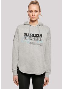 F4NT4STIC Damen Kapuzenpullover "Harlem OVERSIZE HOODIE", grau, casual, Gr. S, Obermaterial: 100% Baumwolle, Pullover, Print
