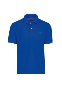TRIGEMA Kinder Poloshirt "TRIGEMA Poloshirt DELUXE Piqué", blau, Basic, Gr. 140, 100% Baumwolle, Shirts