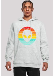 F4NT4STIC Herren Kapuzenpullover "Alien Retro Sonnenuntergang", grau, casual, Gr. M, Obermaterial: 65% Baumwolle, 35% Polyester, Pullover, Premium