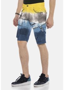 Cipo & Baxx CIPO & BAXX Herren Jeansbermudas "Bermuda & Short", bunt, Basic, Gr. 42, unifarben, 98% Baumwolle;2% Elasthan, Jeans, aus Baumwollmix