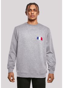 F4NT4STIC Herren Kapuzenpullover "France Frankreich Flagge Fahne", grau, casual, Gr. M, Obermaterial: 50% Baumwolle, 50% Polyester, Pullover, Print