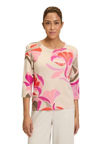 Betty Barclay Damen Strickpullover "Betty Barclay Feinstrickpullover mit Print", rot, feminin, Gr. 36, Strick, Obermaterial: 80% Viskose, 20%
