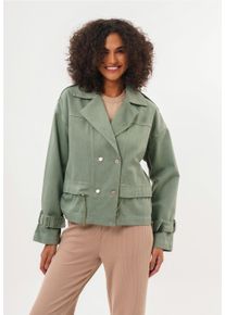 FRESHLIONS Damen Trenchcoat "Helena", braun, casual, Gr. XL, unifarben, 100% Baumwolle, Mäntel, mit stylischem Reverskragen