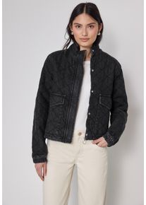 Damen Jeansjacke, schwarz, casual, Gr. 38, STREET ONE STUDIO, unifarben, Jeans, Obermaterial: 100% Baumwolle; Futter: 100% Polyester, Jacken, mit