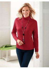 Classic Basics Damen Rollkragenshirt "Shirtrolli", rot, Gr. 52, unifarben, meliert, 100% Baumwolle, Shirts