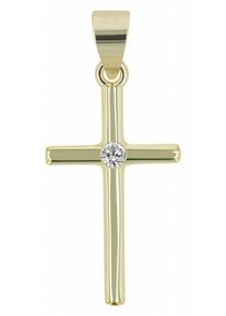 Adelia´s ADELIA ́S Damen Ketten-Anhänger "Neuheit 2025 - moderner Kreuz Anhänger aus 925 Sterling Silber", Silber 925 (Sterlingsilber), gold, Silber 925