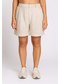 Zhrill Damen Chinoshorts "FJELLA", beige, casual, Gr. 26, gemustert, Web, Obermaterial: 70% Viskose, 30% Leinen, Hosen, mit zartem grafischem Muster