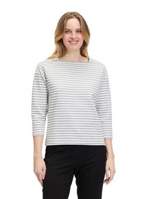 BETTY & CO BETTY & CO Damen 3/4-Arm-Shirt "Betty & Co Ringelshirt mit U-Boot-Ausschnitt", blau, casual, Gr. XL, Obermaterial: 49% Baumwolle, 42% Polyester