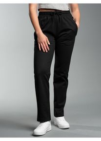 TRIGEMA Damen Sweathose "TRIGEMA Freizeithose aus Sweat-Qualität", schwarz, sportlich, Gr. L, 70% Baumwolle, 30% Polyester, Hosen