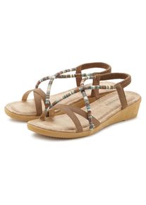 Vivance Damen Sandale "Sommerschuh", Gr. 41, braun, Obermaterial: 100% Textilmaterial. Futter: 100% Lederimitat. Decksohle: 100% Lederimitat.
