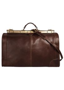 Pike PIKÉ Reisetasche "LOMBARDIA GRANDE", braun, Leder, glänzend, beschichtet, Taschen, echt Leder, Made in Italy