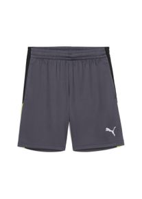 Puma Kinder Sporthose "individualFINAL Trainingsshorts Jugendliche"galactic gray gelb alert, Gr. 152, unifarben, Obermaterial: 100% Polyester; Seite: