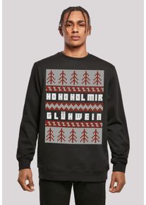 F4NT4STIC Herren Kapuzenpullover "Ho Ho Hol mir Glühwein Weihnachten", schwarz, casual, Gr. L, Obermaterial: 50% Baumwolle, 50% Polyester, Pullover,