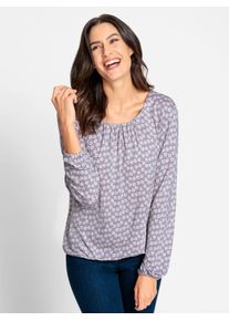 Inspirationen Damen Print-Shirt "Shirt", lila, Gr. 38, geblümt, gemustert, mehrfarbig, bedruckt, 95% Viskose, 5% Elasthan, Shirts