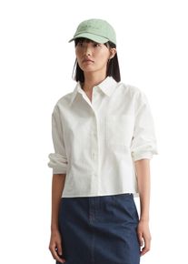 Marc O'Polo Damen Langarmbluse "aus Organic Cotton", weiß, elegant, Gr. XL, MARC O'POLO DENIM, unifarben, Obermaterial: 100% Baumwolle, Blusen