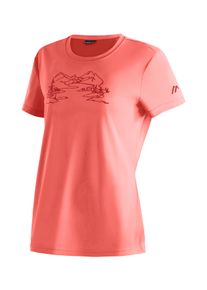 Maier Sports Damen T-Shirt "Wilma Print", rosa, Gr. 36, 100% Polyester, Shirts, Damen Funktionsshirt, Freizeitshirt mit Aufdruck, Regular Fit