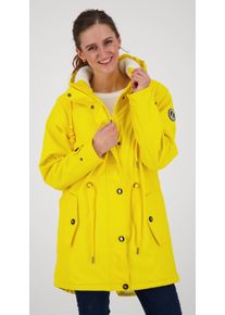 DEPROC Active Damen Regenmantel "Friesennerz ankergluttraum WMN", gelb, casual, Gr. 38, Obermaterial: 100% Polyurethan; Futter: 100% Polyester,