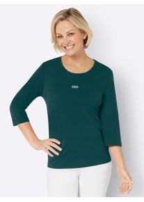 Classic Basics Damen 3/4-Arm-Shirt "3/4-Arm-Shirt", blau, Gr. 52, unifarben, 100% Baumwolle, Shirts