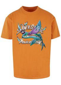 Herren T-Shirt "Upscale by Mister Tee Dopamine Paradise Oversize Tee", orange, casual, Gr. M, UPSCALE BY MISTER TEE, bedruckt, 100% Baumwolle, Shirts